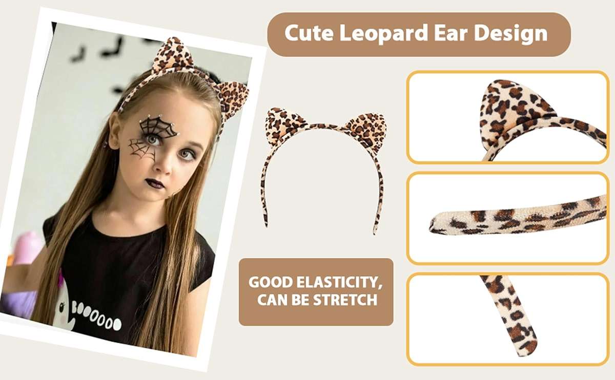 Spenlly Women Girls Cat Ears Headband Cute Hairband Headwear Cosplay Halloween Party Costume Hair Accessories - Image 6