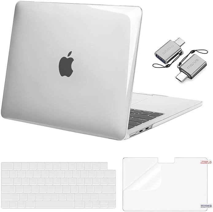 MOSISO Compatible with MacBook Air 13 inch Case M5 2026 M4 2025 M3 M2 2024-2022 A3449 A3240 A3113 A2681, Hard Shell&Keyboard Cover&Screen Film&Type C for MacBook Air 13.6 inch Case, Crystal Clear - Product Image