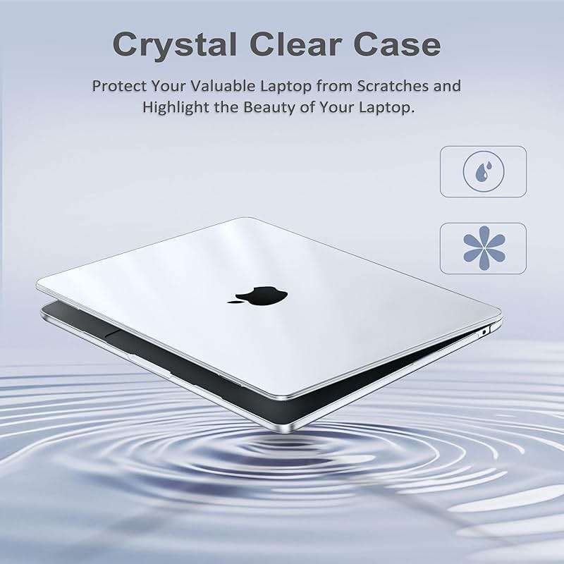 MOSISO Compatible with MacBook Air 13 inch Case M5 2026 M4 2025 M3 M2 2024-2022 A3449 A3240 A3113 A2681, Hard Shell&Keyboard Cover&Screen Film&Type C for MacBook Air 13.6 inch Case, Crystal Clear - Image 4