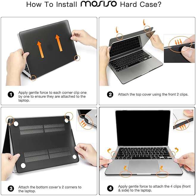 MOSISO Compatible with MacBook Air 13 inch Case M5 2026 M4 2025 M3 M2 2024-2022 A3449 A3240 A3113 A2681, Hard Shell&Keyboard Cover&Screen Film&Type C for MacBook Air 13.6 inch Case, Crystal Clear - Image 6