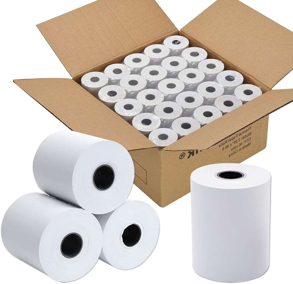 Immuson 2 1/4" x 85' Thermal Paper Receipt Rolls, POS/Cash Register Receipt Paper, Fits All Credit Card Terminals (50 Rolls) - Image 7