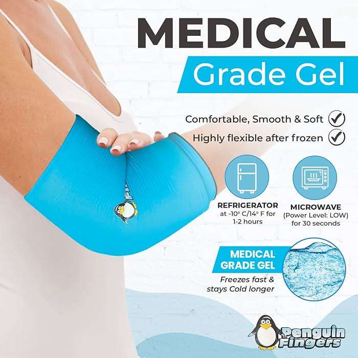 Elbow and Ankle Ice Pack for Injuries Reusable, Cold Warm Compression Sleeves for Arm, Ankle and Foot Pain Relief for Men, Women, Girls and Boys Tennis Elbow, Tendonitis, Non-Toxic, Latex Free - Image 3