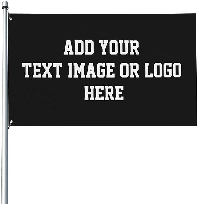 Custom Flag 3*5ft Personalize Add Your Text Photo Image Custom Yard Flags Dorm Room Flags For Garden Street Decoration Flag & Banners, Black, One Size - Product Image