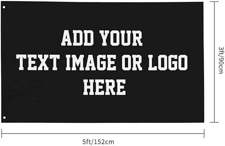 Custom Flag 3*5ft Personalize Add Your Text Photo Image Custom Yard Flags Dorm Room Flags For Garden Street Decoration Flag & Banners, Black, One Size - Image 3