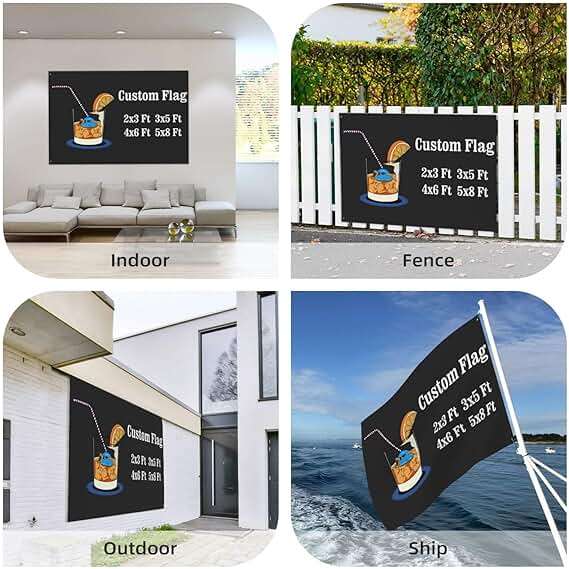 Custom Flag 3*5ft Personalize Add Your Text Photo Image Custom Yard Flags Dorm Room Flags For Garden Street Decoration Flag & Banners, Black, One Size - Image 5