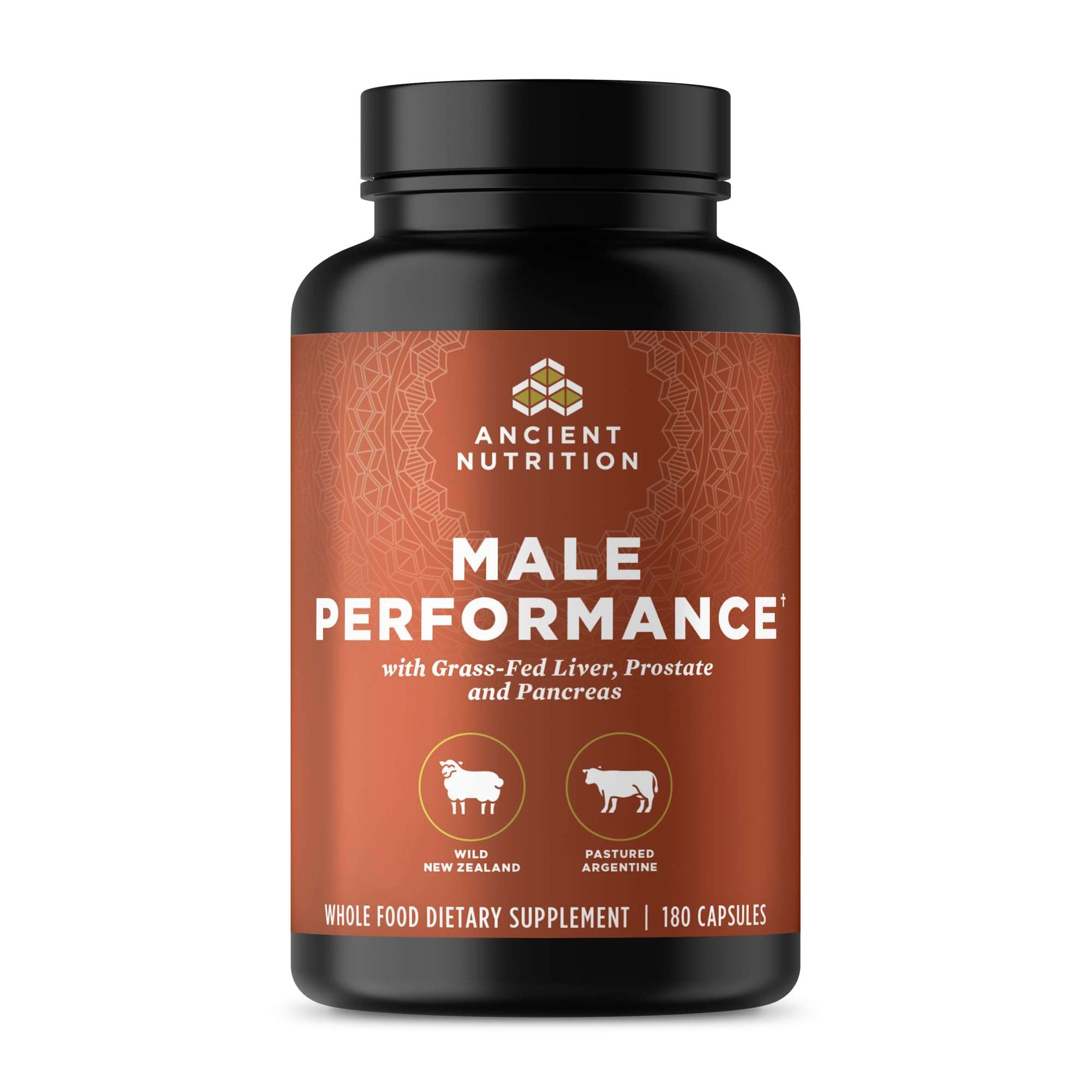 Ancient Nutrition Organ Supplements for Men, Grass-Fed and Wild Organ Complex Capsules, Liver, Prostate, Pancreas Supports Male Performance, Healthy Aging, 180 Ct - Image 1