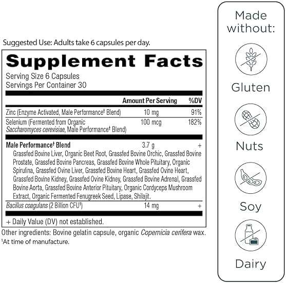 Ancient Nutrition Organ Supplements for Men, Grass-Fed and Wild Organ Complex Capsules, Liver, Prostate, Pancreas Supports Male Performance, Healthy Aging, 180 Ct - Image 2