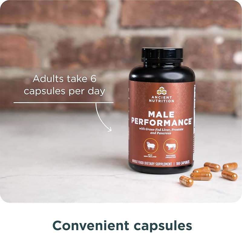 Ancient Nutrition Organ Supplements for Men, Grass-Fed and Wild Organ Complex Capsules, Liver, Prostate, Pancreas Supports Male Performance, Healthy Aging, 180 Ct - Image 8