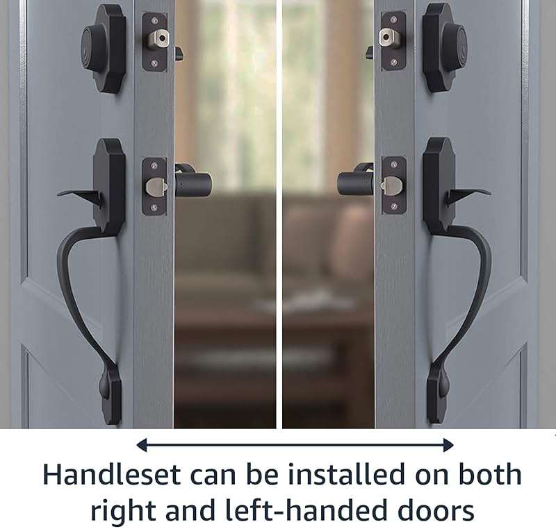 Amazon Basics Front Door Lock Set, Handleset with Shelby Lever, Level Door Handle, Exterior, Single Cylinder Packs, Oil Bronze, 6-Pack - Image 6