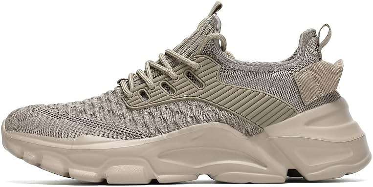 Srenket Men's Running Shoes, Non Slip, Breathable, Lightweight Fashion Sneakers, Slip Resistant Athletic Sports Walking Gym Work Shoes - Image 3