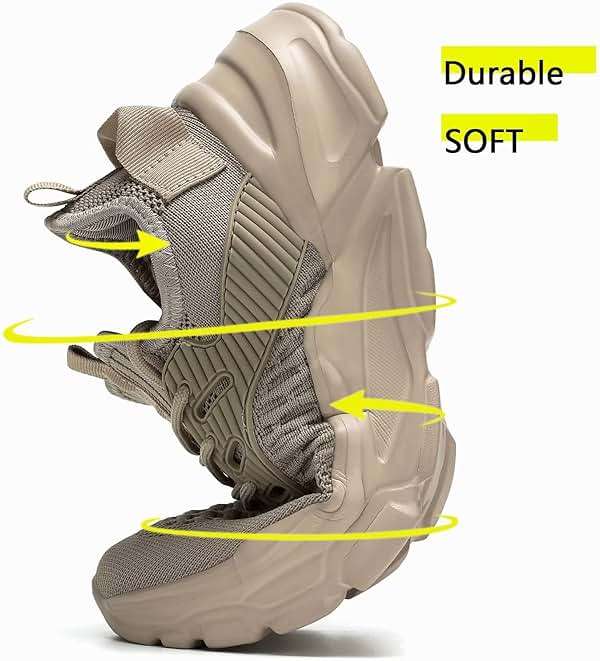 Srenket Men's Running Shoes, Non Slip, Breathable, Lightweight Fashion Sneakers, Slip Resistant Athletic Sports Walking Gym Work Shoes - Image 6