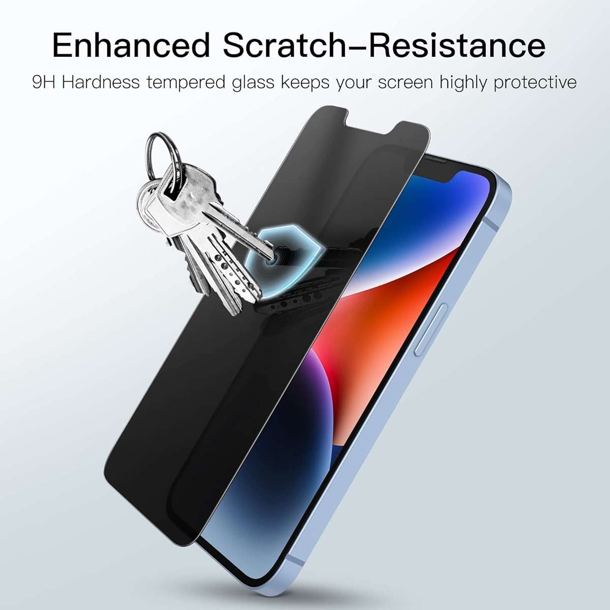 JETech Privacy Screen Protector for iPhone 17e (2026) / iPhone 16e / iPhone 14, Anti Spy Tempered Glass Film, 6.1-Inch Display, 2-Pack - Image 6