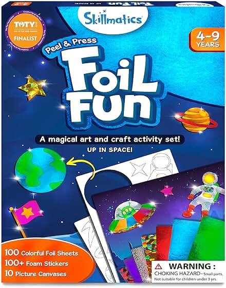 Skillmatics Foil Fun - Space, No Mess Art for Kids, Craft Kits & Supplies, DIY Creative Activity, Travel Toys, Gifts for Boys & Girls Ages 4, 5, 6, 7, 8, 9 - Product Image
