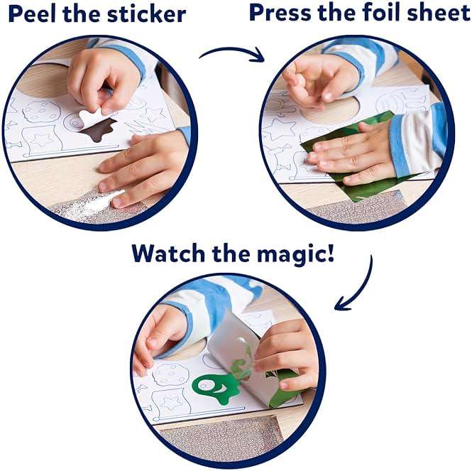 Skillmatics Foil Fun - Space, No Mess Art for Kids, Craft Kits & Supplies, DIY Creative Activity, Travel Toys, Gifts for Boys & Girls Ages 4, 5, 6, 7, 8, 9 - Image 5