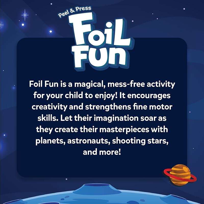 Skillmatics Foil Fun - Space, No Mess Art for Kids, Craft Kits & Supplies, DIY Creative Activity, Travel Toys, Gifts for Boys & Girls Ages 4, 5, 6, 7, 8, 9 - Image 8