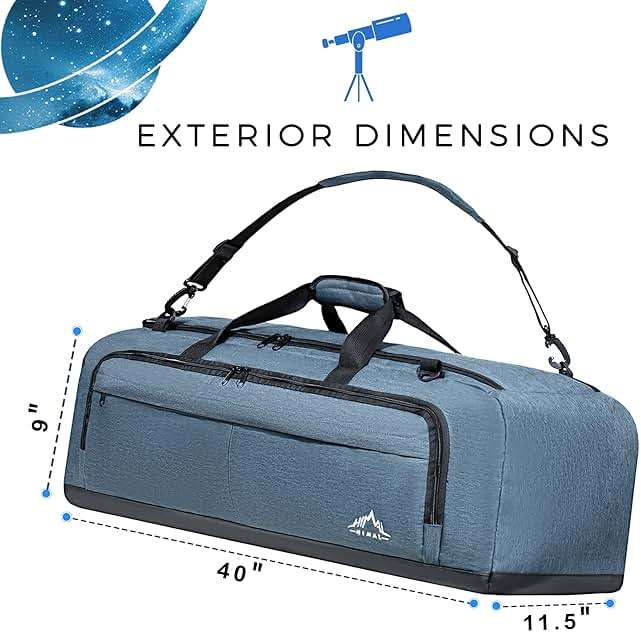 GoHimal Shock-Absorbent Telescope Bag–Multipurpose Telescope Carrying Case with Adjustable Shoulder Strap and Storage & Carrying Case for Accessories for Celestron - Image 3