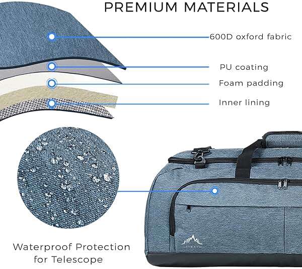 GoHimal Shock-Absorbent Telescope Bag–Multipurpose Telescope Carrying Case with Adjustable Shoulder Strap and Storage & Carrying Case for Accessories for Celestron - Image 6