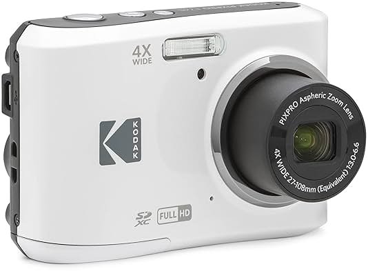 KODAK PIXPRO Friendly Zoom FZ45-WH 16MP Digital Camera with 4X Optical Zoom 27mm Wide Angle and 2.7" LCD Screen (White) - Product Image