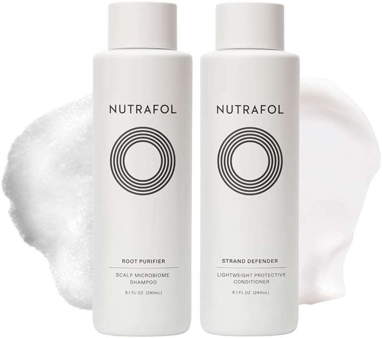 Nutrafol Shampoo and Conditioner, Cleanse and Protect Hair and Scalp, Improves Hair Volume, Strength and Texture, Physician-formulated for Thinning Hair, Color Safe - 8.1 Fl Oz Bottle - Image 1