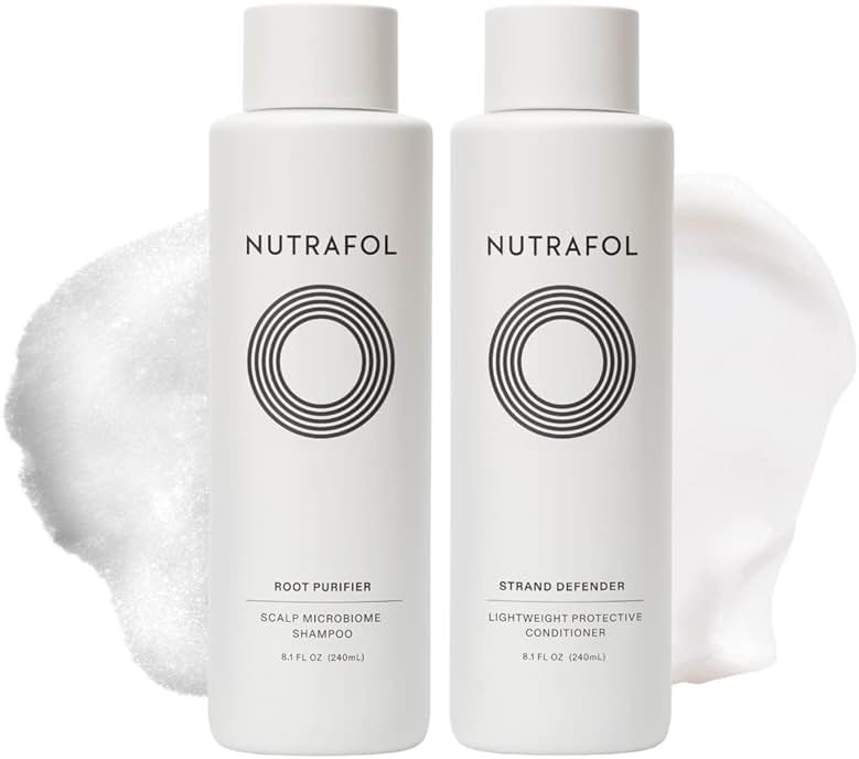 Nutrafol Shampoo and Conditioner, Cleanse and Protect Hair and Scalp, Improves Hair Volume, Strength and Texture, Physician-formulated for Thinning Hair, Color Safe - 8.1 Fl Oz Bottle - Product Image