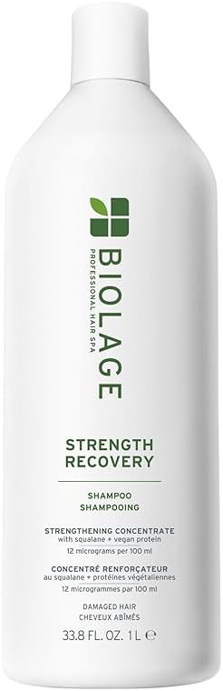 Biolage Strength Recovery Shampoo - Reduces Breakage & Detangles, Instantly Strengthens and Moisturizes, For Damaged Hair, With Olive Squalane & Vegan Proteins, Paraben & Mineral Oil-Free - Product Image
