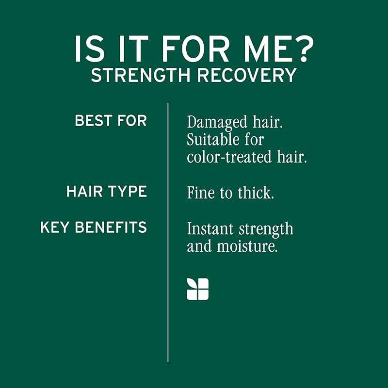 Biolage Strength Recovery Shampoo - Reduces Breakage & Detangles, Instantly Strengthens and Moisturizes, For Damaged Hair, With Olive Squalane & Vegan Proteins, Paraben & Mineral Oil-Free - Image 4