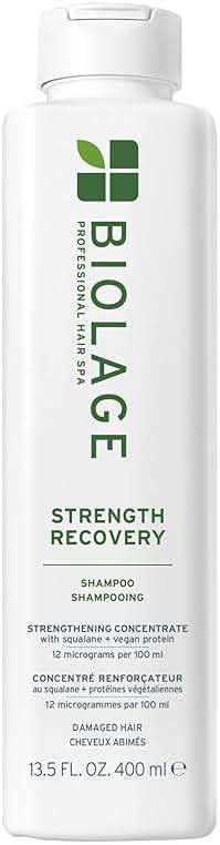 Biolage Strength Recovery Shampoo - Reduces Breakage & Detangles, Instantly Strengthens and Moisturizes, For Damaged Hair, With Olive Squalane & Vegan Proteins, Paraben & Mineral Oil-Free - Image 1