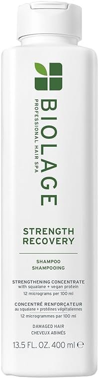 Biolage Strength Recovery Shampoo - Reduces Breakage & Detangles, Instantly Strengthens and Moisturizes, For Damaged Hair, With Olive Squalane & Vegan Proteins, Paraben & Mineral Oil-Free - Product Image