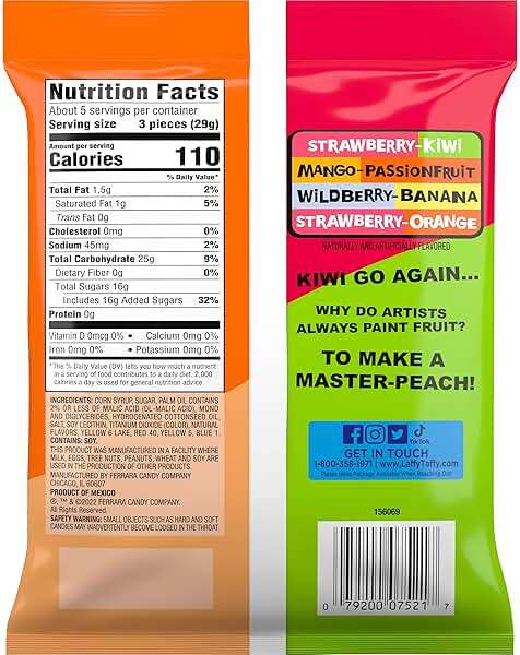 Laffy Taffy Candy, Fruit Combos, Individually Wrapped Mini Bars, 6 Ounce - Image 2