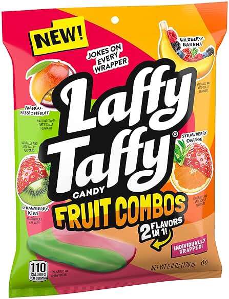 Laffy Taffy Candy, Fruit Combos, Individually Wrapped Mini Bars, 6 Ounce - Image 4