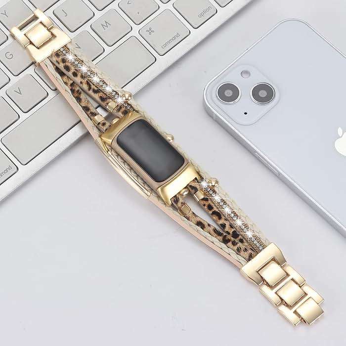Leather Bands Compatible with Fitbit Charge 6/Charge 5 Bands for Women, Boho Handmade Multilayer Wrap Bracelets Jewelry Strap Replacement for Charge 6/Charge 5 Fitness Tracker - Image 5