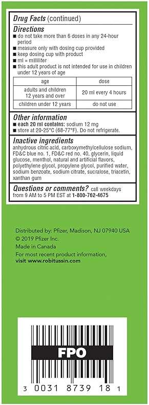 Robitussin Adult Maximum Strength Cough Plus Chest Congestion DM Max, Cough Suppressant and Expectorant, Raspberry Flavor, 8 Fl Oz x 2 - Image 9