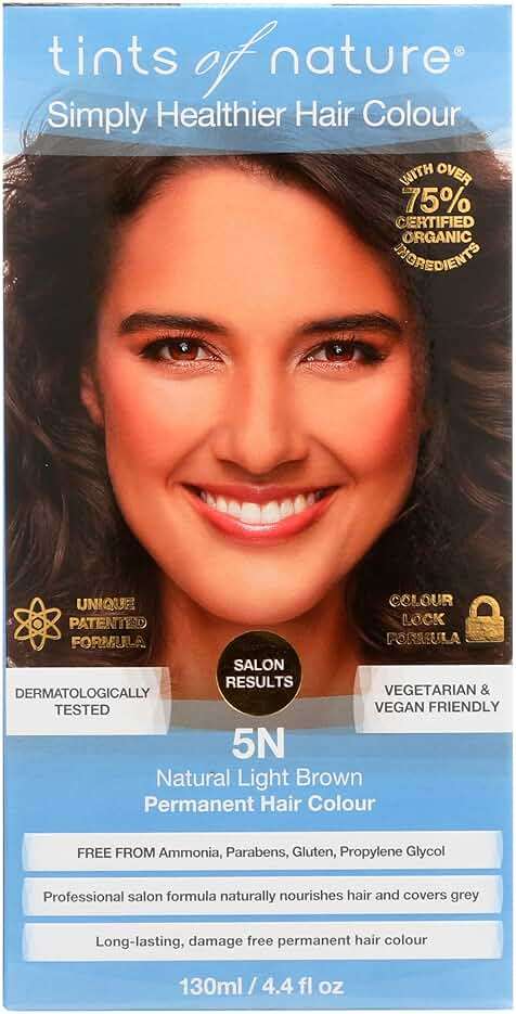 Tints of Nature Simply Healthier Hair Colour, 5N Natural Light Brown, Permanent Hair Colour, 4.4 Oz - Image 1