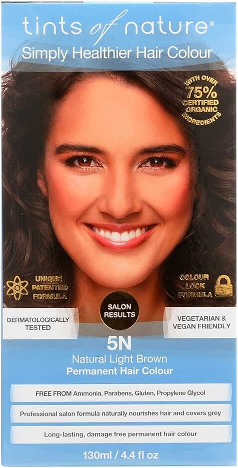 Tints of Nature Simply Healthier Hair Colour, 5N Natural Light Brown, Permanent Hair Colour, 4.4 Oz - Product Image