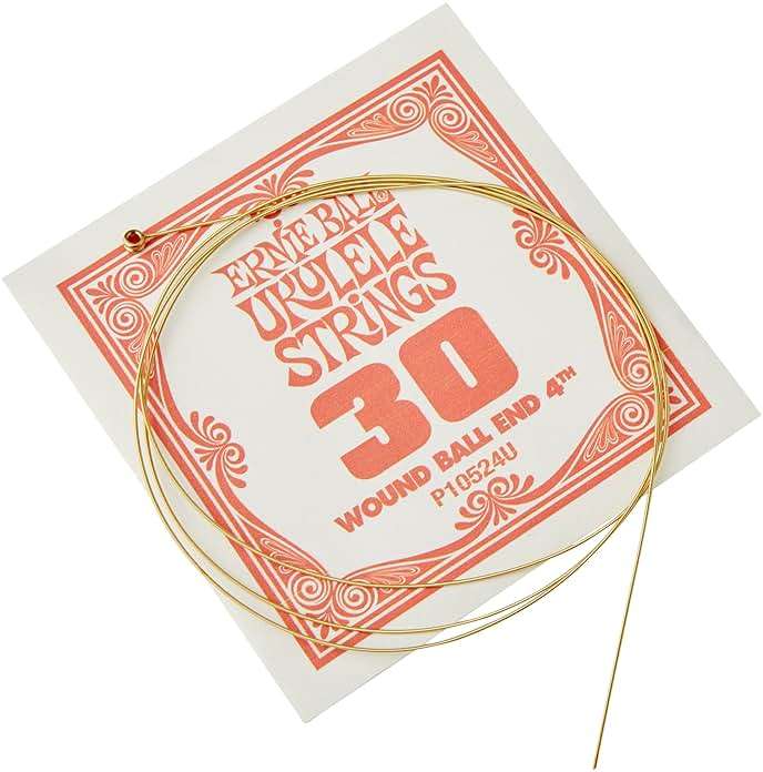Ernie Ball Concert & Tenor Nylon Ball End Ukulele Strings Wound G, Clear (P02330) - Image 4