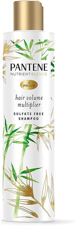Pantene Sulfate Free Shampoo, Volumizing shampoo for fine or flat hair with Bamboo, Color Safe, 9.6 oz - Product Image