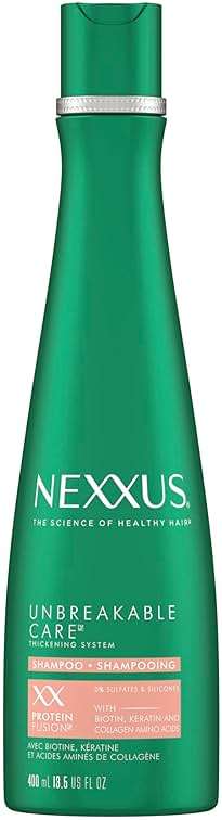 Nexxus Unbreakable Care Anti-Breakage Shampoo With Keratin, Collagen, Biotin For Fine And Thin Hair Sulfate Free Shampoo 13.5 oz - Image 1