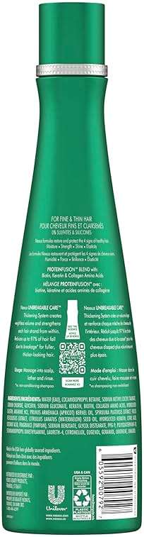 Nexxus Unbreakable Care Anti-Breakage Shampoo With Keratin, Collagen, Biotin For Fine And Thin Hair Sulfate Free Shampoo 13.5 oz - Image 2