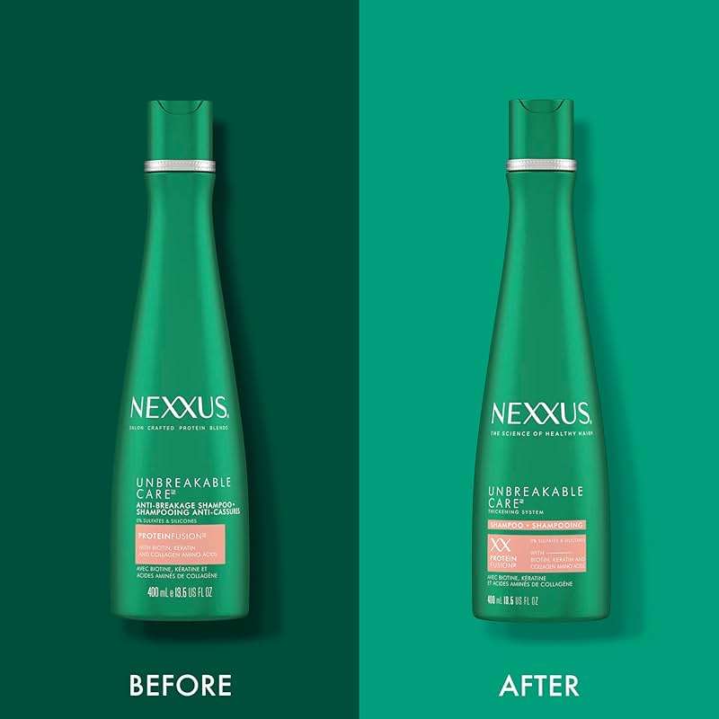 Nexxus Unbreakable Care Anti-Breakage Shampoo With Keratin, Collagen, Biotin For Fine And Thin Hair Sulfate Free Shampoo 13.5 oz - Image 6