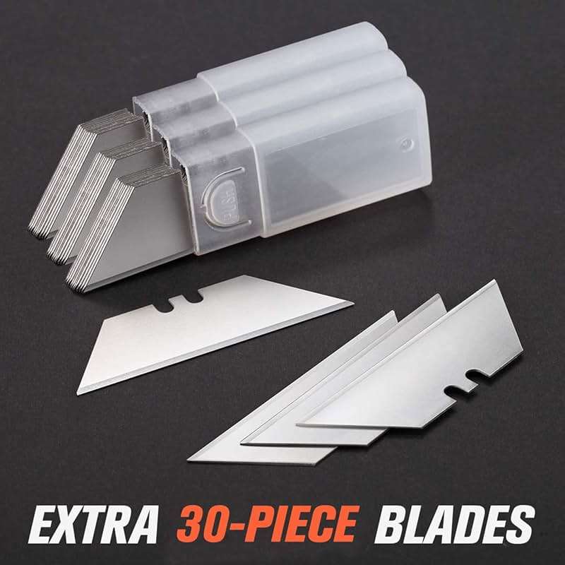 REXBETI 36 Pack Utility Knife Retractable Box Cutter, 4 Color Heavy Duty Aluminum Shell Knife Sets with Extra 30pc SK2 Blades for Cartons, Cardboard and Boxes - Image 7