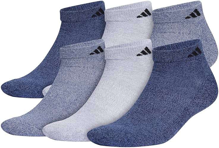 adidas Men's Athletic Cushioned Low Cut Ankle Socks (6 Pairs) Durable & Comfortable - Image 1