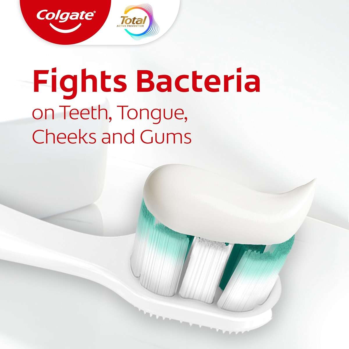 Colgate Total Active Prevention Whitening Gel Toothpaste, Whitening Fluoride Toothpaste, Clinically Proven Fluoride Formula Helps Fight Plaque Bacteria, Mint, 5.1 oz - Image 5
