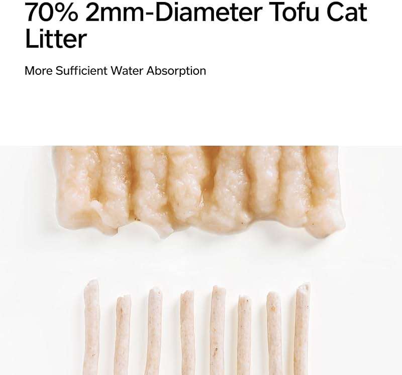 pidan Tofu Cat Litter Clumping,Flushable,Ultra Absorbent and Fast Drying, 100% Natural Ingredients Litter,Solubility in Water,Really Dust-Free,Less Scattering (5.3lb×1bag) - Image 4