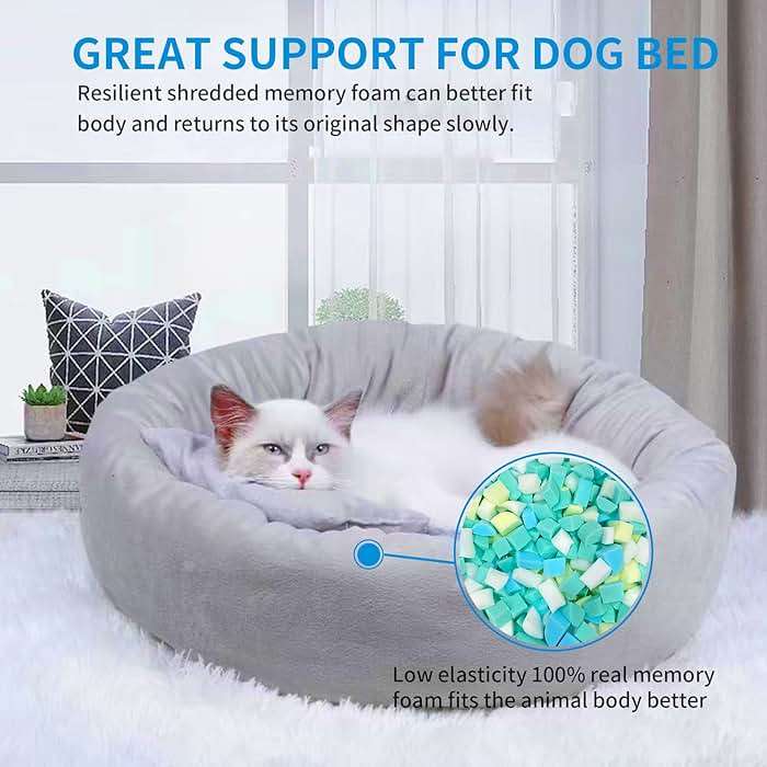 Bean Bag Filler, 10lbs Shredded Memory Foam Stuffing, Filling & Refill for Bean Bag Chairs, Couch Cushions, Punching Bags, Pillows, Sofas, Dog Beds, Multi Color & Shape - Image 8