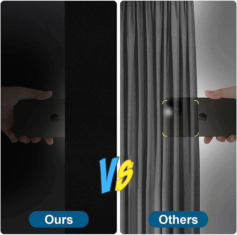 100% Blackout Curtains for Bedroom, Portable DIY Window Blinds, No Drill Window Shades & Blackout Blinds with Stickers & Tabs for Travel, Dorm Room, Media Room (118" x 57") - Image 5