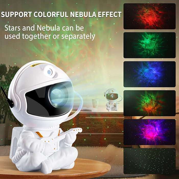 Astronaut Star Projector, Kids Night Light, Nebula Projector Light. Galaxy Bedroom Projector, Adult Playroom/Home Theater/Ceiling/Room Decoration - Image 2