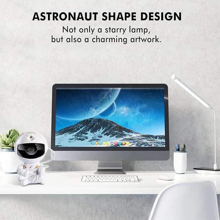 Astronaut Star Projector, Kids Night Light, Nebula Projector Light. Galaxy Bedroom Projector, Adult Playroom/Home Theater/Ceiling/Room Decoration - Image 3