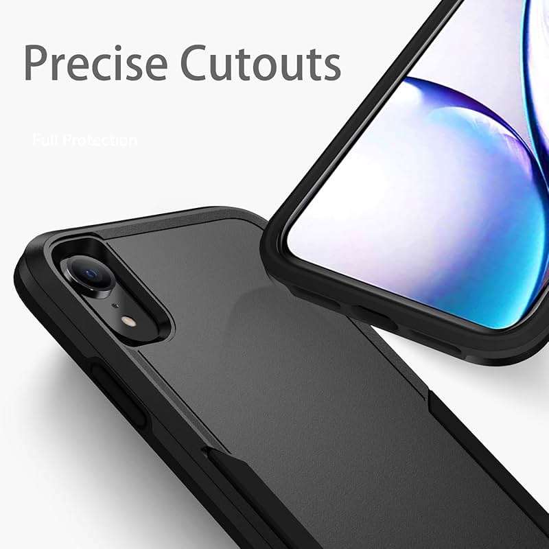 Hsefo Compatible with iPhone XR Case, Heavy Duty Protection Shockproof Dropproof Dustproof Anti-Scratch Phone Case Cover for xr -Black - Image 4