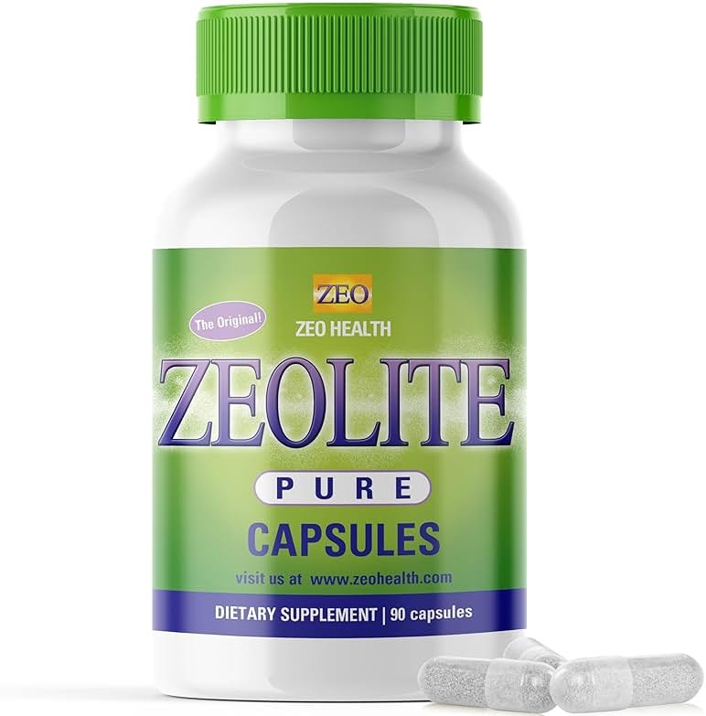 Zeolite Pure Capsules | Zeolite Detox, Extra Strength | Pure, Full Body Cleanse for Women, Men | Activated Organic, Food Grade Clinoptilolite Powder 94%, 90 Caps (81 Grams), 6 Wk to 3 Mo Supply - Product Image