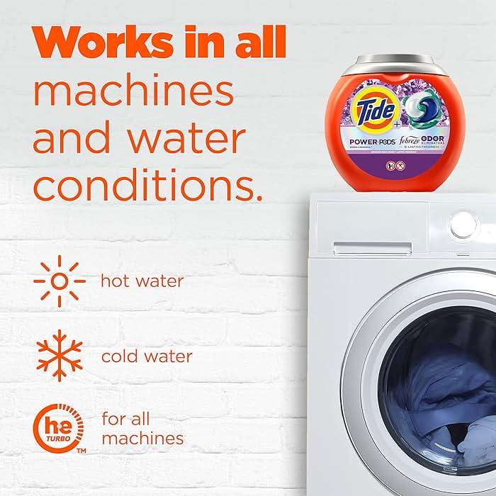 Tide Power Pods Laundry Detergent Pacs with Febreze, 32 Count, Spring & Renewal Scent, Febreze Freshness with Odor Eliminators - Image 8